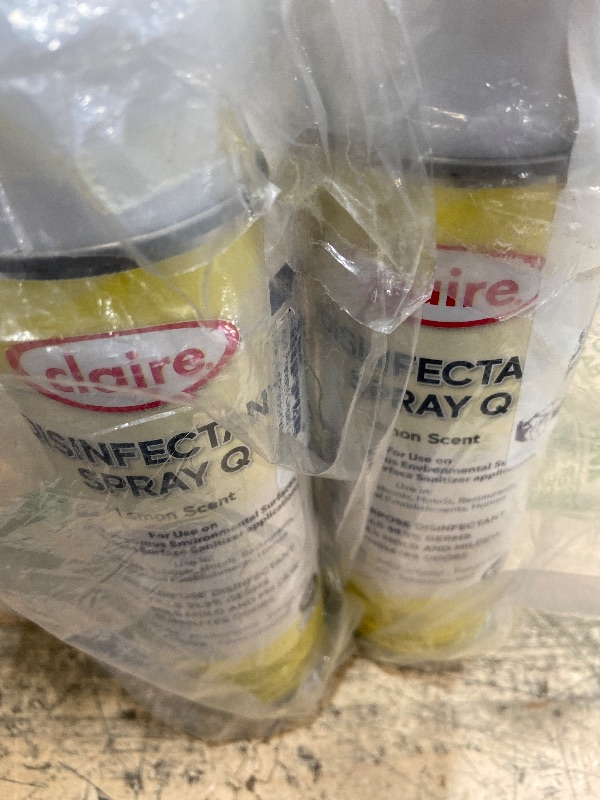 Photo 1 of 2 Claire Disinfectant Spray Q, Colorless, Lemon Scent, 17 Fl Oz