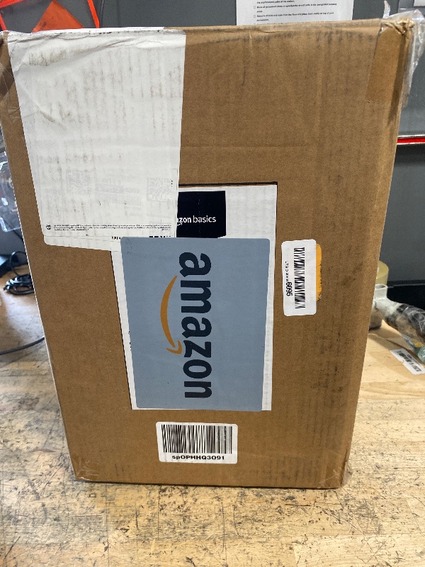 Photo 1 of ************MISSING LID TO WATER CONTAINER***************
Amazon Basics Single Serve Coffee Maker K-Cup, 14 Oz, Black & Stainless Steel Machine, 5.98"D x 9.44"W x 14.17"H