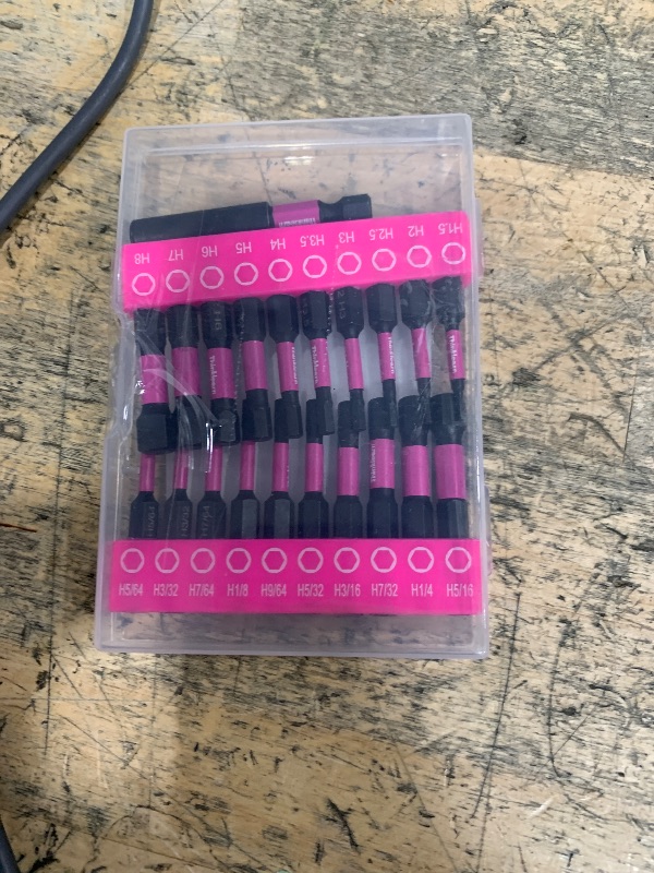 Photo 1 of 20PCS Hex Head Allen Wrench Drill Bit Set (Metric&SAE), 1/4” Hex-Shank S2 Steel Drill Bits Sets with 2.3" Extension Bit Holder, Impact CNC Machined Tips with Magnetism, Perfect Home DIY-Gift for Women