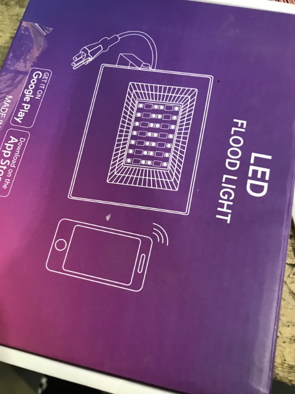 Photo 1 of LED Flood Light Outdoor 30W, 300W Equivalent 3000LM Color Changing Stage Spotlight with APP Control, DIY Scenes - Timing - Warm White 2700K - Smart RGB Landscape Uplight, 43 Modes, IP66 Waterproof