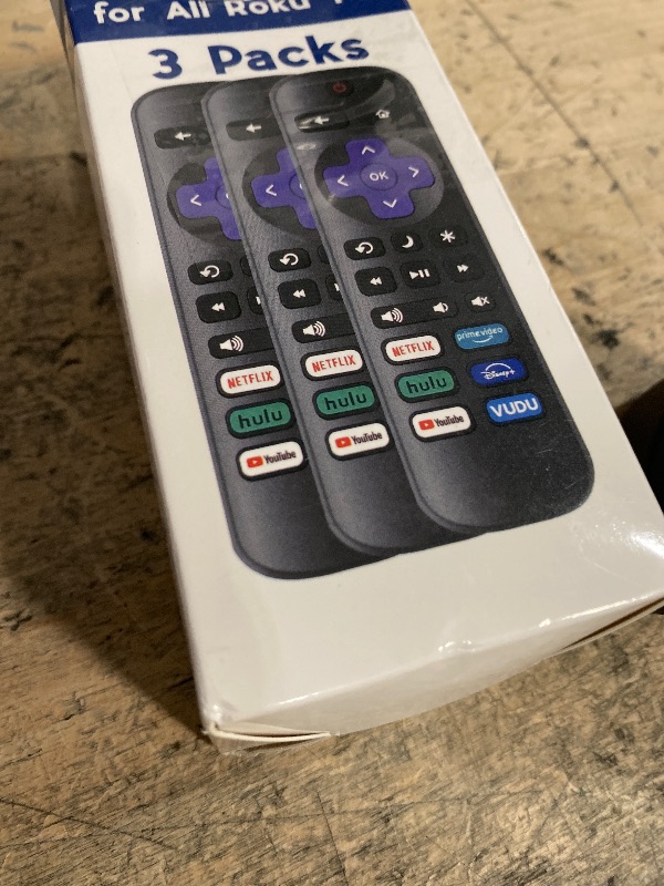 Photo 1 of 3 Pack Replacement Remote Control for Roku TV - Compatible With TCL, Hisense, Onn, Sharp, Philips (Not for Stick, Box or Speaker)