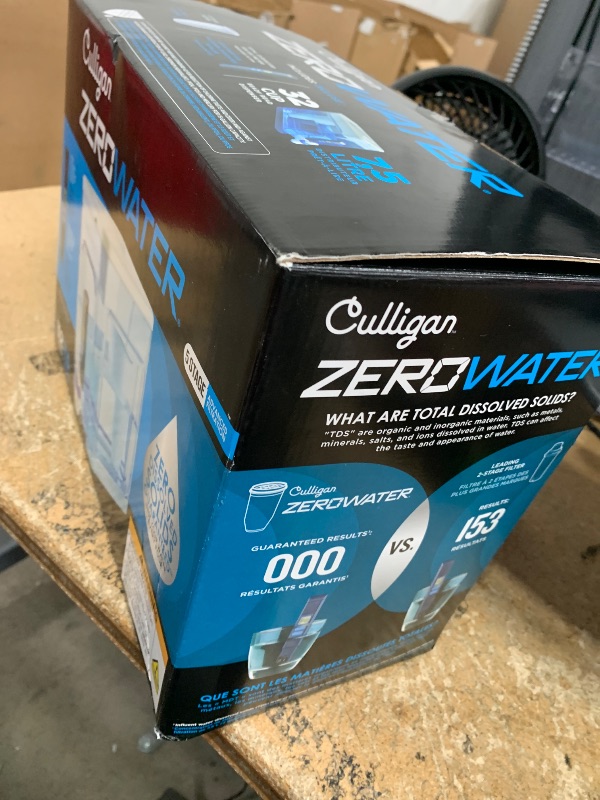 Photo 1 of ZeroWater 32-Cup Ready-Read 5-Stage Water Filter Dispenser with Instant Read Out - 0 TDS for Improved Tap Water Taste - IAPMO Certified to Reduce Lead, Chromium, and PFOA/PFOS
