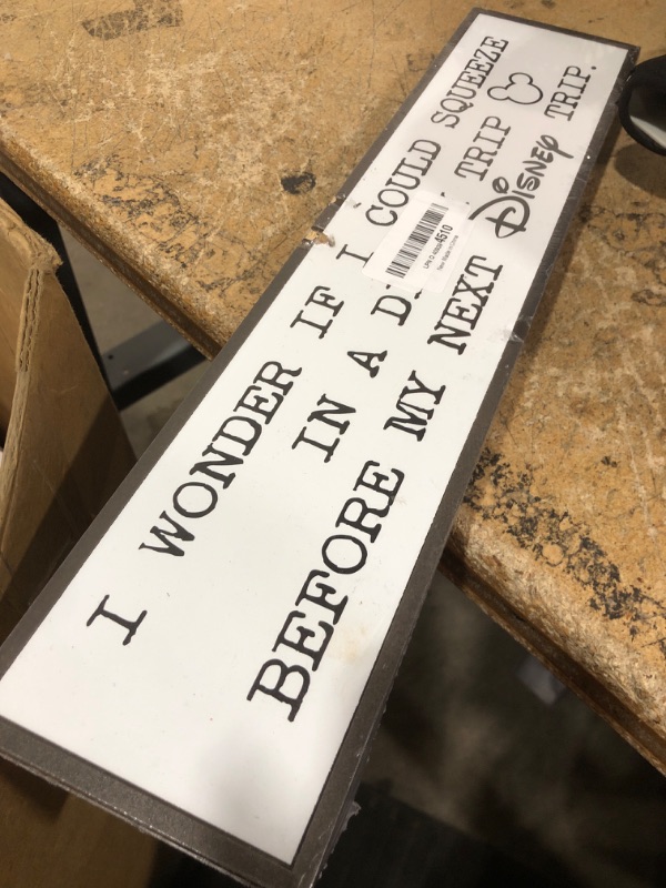 Photo 1 of **SMALL CHIP** Funny Wood Signs, Rustic Farmhouse Wall Decor, Tabletop Decor, Decorative Wooden Box Sign, Wall Decoration Sign for Home Office Indoor Outdoor Yard, Disney Lover Gift