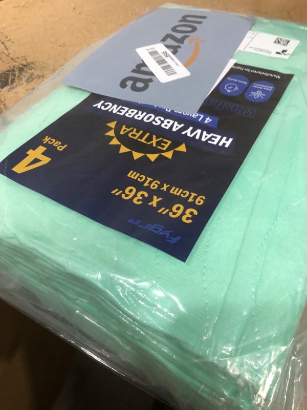 Photo 1 of 4 Pack 36” x 36” Extra Heavy Absorbency Washable Underpads, Waterproof Quick Drying Nursing Pads Incontinence Bed Pads, Reusable Washable Pee Pads for Dogs, Diaper Changing & Adults