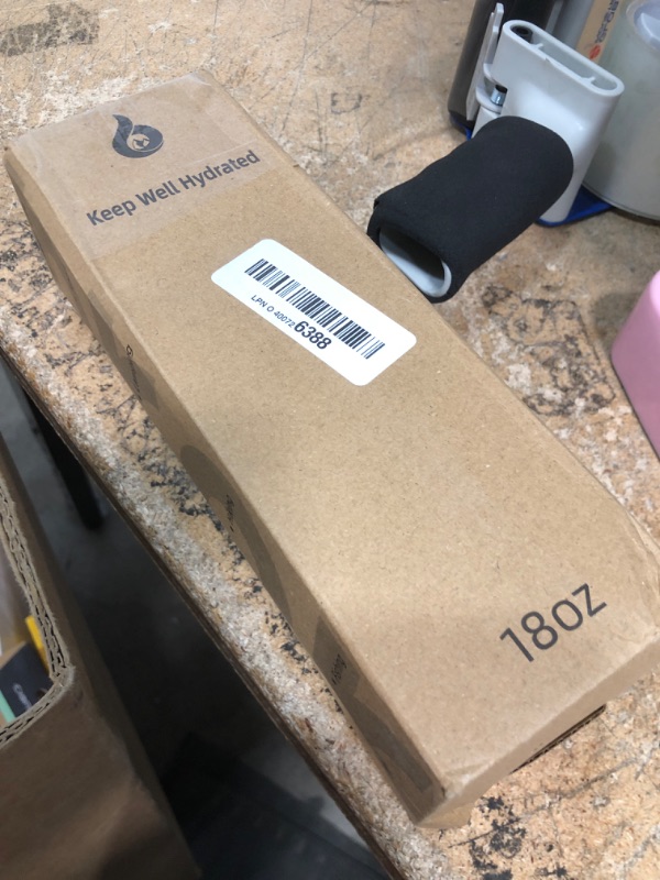 Photo 1 of **PARTIAL SET ONLY 1 ** BJPKPK Insulated Water Bottles, 18 oz Stainless Steel Metal Water Bottle with Strap, BPA Free Leak Proof Thermo, Mugs, Flasks, Reusable Thermo for Sports & Travel, Lake Blue