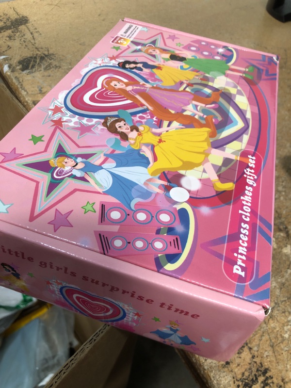 Photo 1 of 18 Pcs Princess Dress Up Clothes for Little Girl Role Play Costume Gift Set, Princess Dress Up Toys for Toddler Girls, Birthday Christmas Party Gifts for Girls Aged 3-6 Years Old