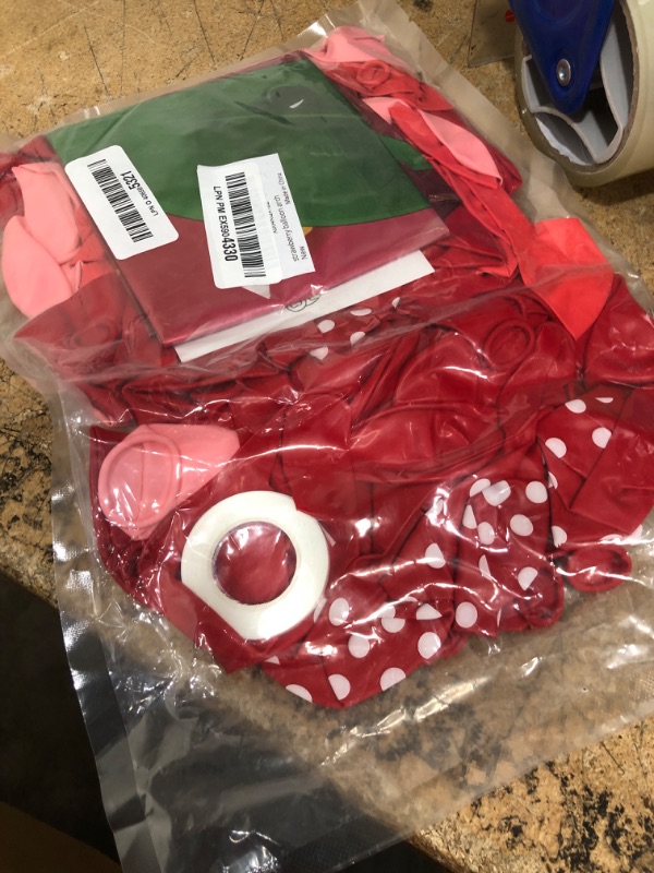 Photo 1 of 154 Pcs Strawberry Shortcake Party Decoration Balloon Garland Arch Kit - 18inch Strawberry Foil Balloons for Berry First Birthday Decor, Baby Showers, Birthday Parties, Bridal Showers