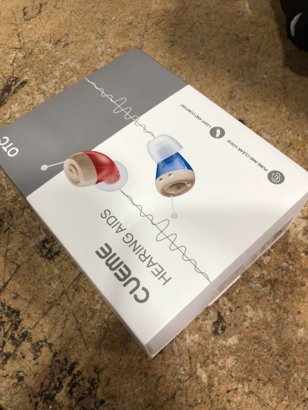 Photo 1 of **ONE SIDE ONLY** CUEME Hearing Aids for Seniors - OTC Hearing aids with Smart Noise Cancelling Chip, Clear Sound, Up to 48 Hours of Battery Life, 4 Sizes of Earbuds, Portable Charging Case Included, Automatic On/Off
