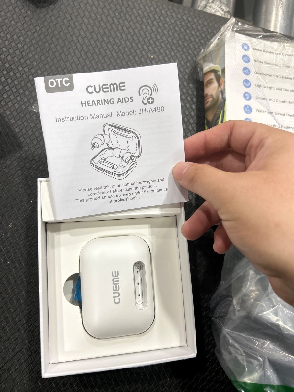Photo 1 of **ONE SIDE ONLY** CUEME Hearing Aids for Seniors - OTC Hearing aids with Smart Noise Cancelling Chip, Clear Sound, Up to 48 Hours of Battery Life, 4 Sizes of Earbuds, Portable Charging Case Included, Automatic On/Off