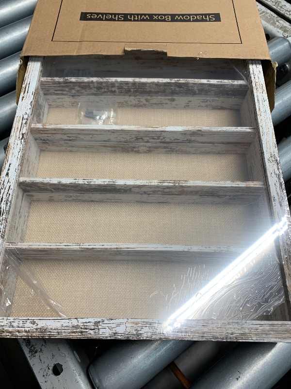 Photo 1 of (please see all images) Hodeframe Shadow Box Frame with Removable Shelves, White 11x14 Deep Memory Box Display Case for Keepsake Collectibles