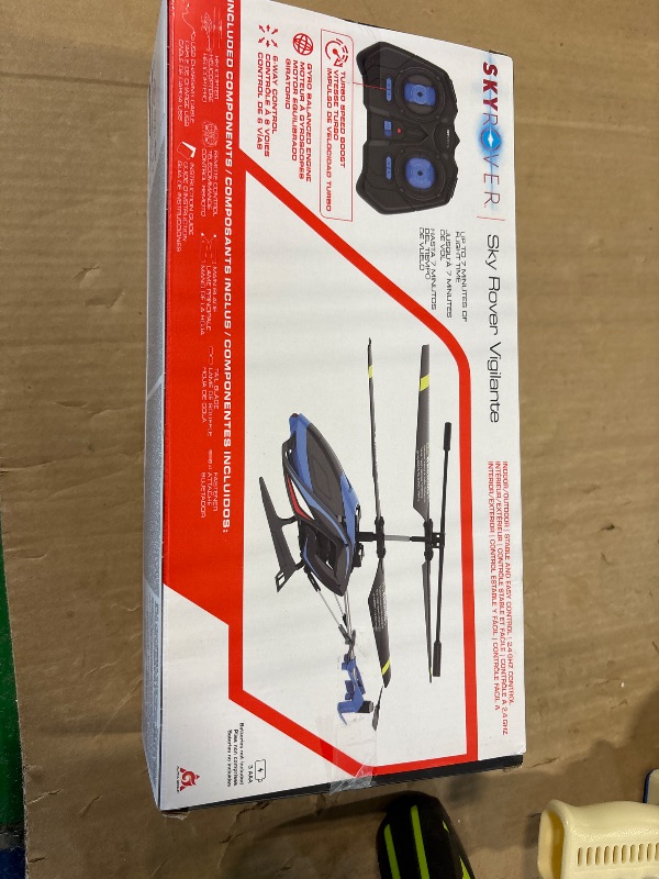 Photo 1 of A ALPHA RC Helicopter, 2.4G Remote Control Helicopter with LED Lights, Sky Rover Vigilante, Indoor Outdoor Remote Control Helicóptero Toy for 8 9 10 11 12+ Year Old Boys Gifts, Blue