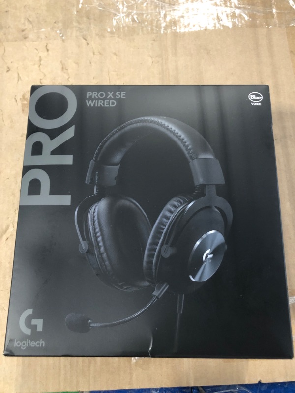 Photo 1 of Logitech G Pro X SE Wired Gaming Headset with Microphone: Detachable Mic, DTS Headphone:X 7.1, Memory Foam Ear Pads, 50 mm Drivers, USB DAC Incl. - Black
***ORIGINAL PACKAGE*****