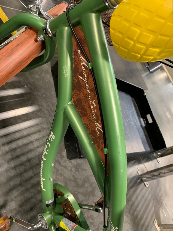 Photo 1 of *** scratches and dents. basket damge. seat feels weird.*** 726 Inch Margaritaville Green 7 Speed Adult Cruiser Bicycle