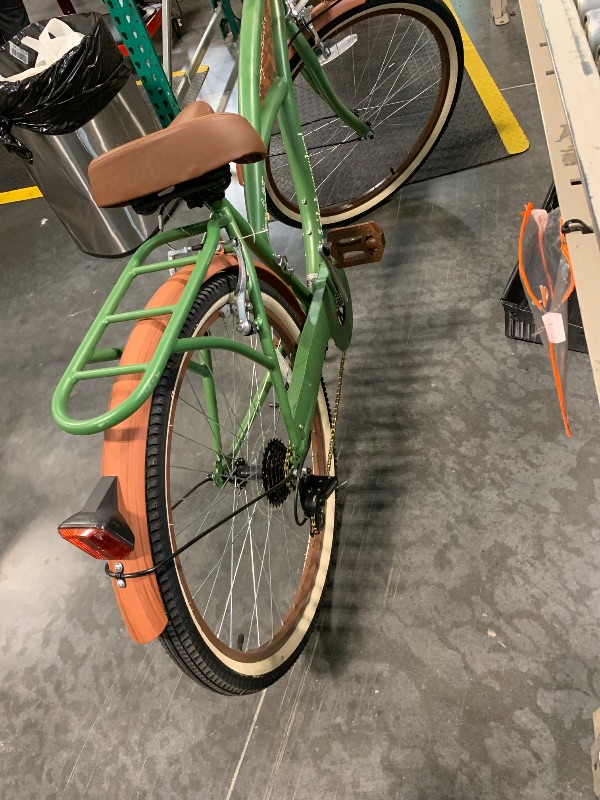 Photo 1 of *** scratches and dents. basket damge. seat feels weird.*** 726 Inch Margaritaville Green 7 Speed Adult Cruiser Bicycle