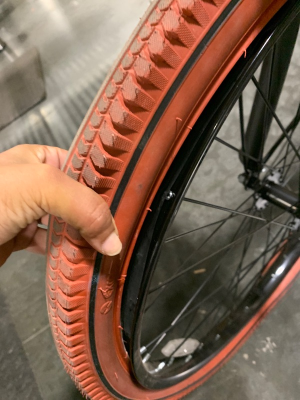 Photo 1 of ****front tire is completely off of wheel**** Huffy Nel Lusso Cruiser Bike, Fits Riders 5'0"+, Matte Black, Adult, Men's