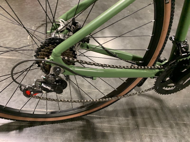 Photo 1 of ***CHAIN IS OFF & TIRES ARE FLAT*** Ozark Trail G.1 Explorer Drop Bar Gravel Bike, Medium Frame, Green, Adult
