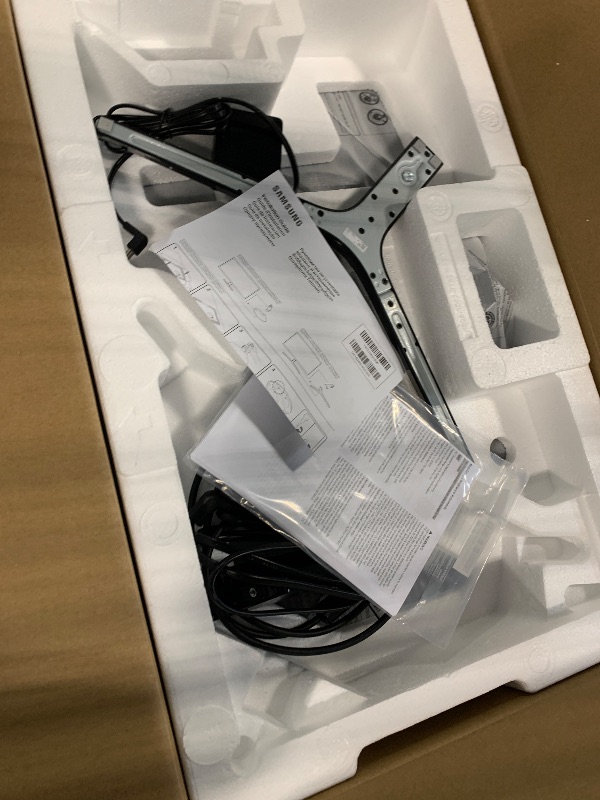 Photo 1 of ***SCREEN DAMAGED, FOR PARTS ONLY, SALE FINAL*** Samsung 27" Essential S3 (S36GD) Series FHD 1800R Curved Computer Monitor, 100Hz, Game Mode, Advanced Eye Comfort, HDMI and D-sub Ports, LS27D366GANXZA, 2024