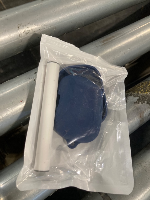 Photo 1 of **MISSING KEYCHAIN HOOK**Case Compatible with EarFun Air Pro 4 Earbuds, Soft Silicone Case Cover with Cleaner Kit Shockproof Protective Cover with Carabiner Accessories Keychain (Navy Blue)