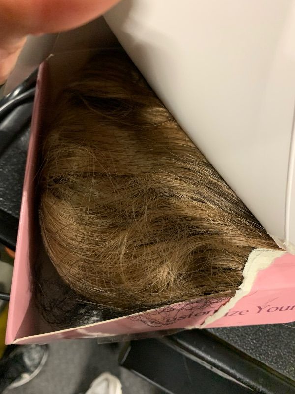 Photo 1 of *****SIMILAR ITEM***** Short Brown Wavy Wig with Bangs for women Light Brown Curly wig Shouder Length Bob Curly Wavy Wig Ombre Brown Wig with Dark Roots Synthetic Natural Wavy Heat Resistant Fiber Hair for Daily Use 14 Inch