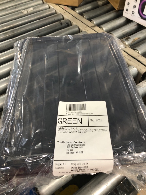 Photo 1 of ***ONLT ONE ***Tribello 12.5 Quart Storage Bins with Lids, Plastic Storage Containers with Latching Lids For Organizing - Tinted - (15.5’ x 12” x 6”) - Set of 2 - Made in EU