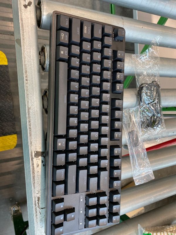 Photo 1 of *Minor Damaged*Keychron C3 Pro Custom Gaming Keyboard, Programmable 87 Keys Compact TKL Layout Gasket Mount, Wired Mechanical Keyboard for Mac/Windows/Linux, All Black