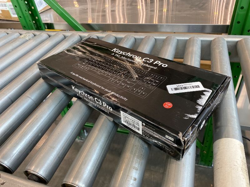 Photo 1 of *Minor Damaged*Keychron C3 Pro Custom Gaming Keyboard, Programmable 87 Keys Compact TKL Layout Gasket Mount, Wired Mechanical Keyboard for Mac/Windows/Linux, All Black