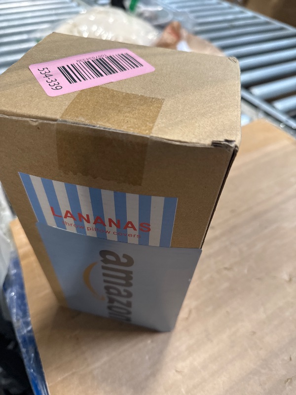 Photo 1 of ***2 ONLY*** LANANAS Neutral Decorative Throw Pillow Covers 18x18 Inch for Living Room Couch Bed Sofa Farmhouse Boho Home Decor Set of 4 Soft Corduroy Accent Luxury Cushion Cases (18x18, Neutral)