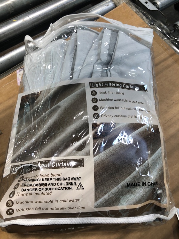 Photo 1 of **MISSING ONE**USED***
XTMYI 102 Inch Curtains 2 Panels Set Custom Length Back Tab Linen Window Sheer Privacy Thick Decorative Curtain Drapes for Living Room Bedroom,50x102 in Long,Cream(Ivory/Off White)