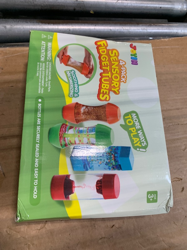 Photo 1 of ******ONE HAS A CRACK****JOYIN 4-Pack Fidget Tubes for Kids, Sensory Tubes, Stress Relief Toy, Speech Therapy Materials, Calming Toys for Children with Autism, Calm Down Corner Classroom Supplies, School Gifts for Toddlers