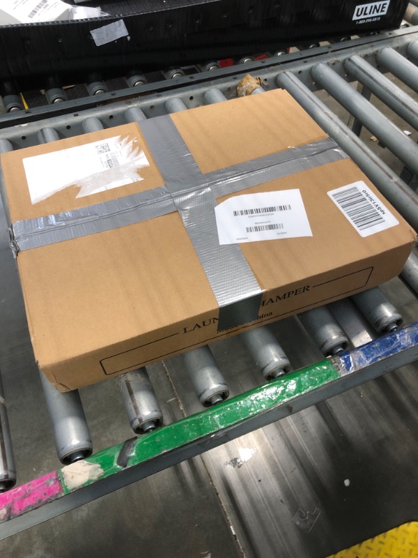 Photo 1 of *******SIMILAR ITEM*******150L (40 Gal) Large Fashion Laundry Basket with Wheels, Leather Patchwork Rolling Hamper Carts, Sturdy Metal Frame, Removable Washable Bag, Tall Clothes Sorter for Bedroom, Laundry Room, Dorm - Black