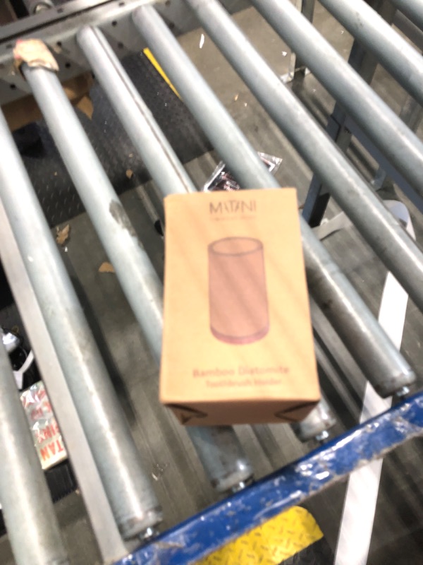 Photo 1 of ***USED*****Matani Bamboo Toothbrush Holder Diatomite Tooth Brush Organizer - Storage Stand for Small Bathroom & Counter - Removable Base & Drain Holes, Water-Absorbent & Quick-Drying (Black)