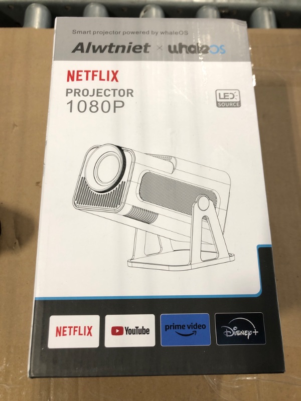 Photo 1 of [Netflix Licensed] Smart Mini Projector 320ANSI Native 1080P 4K Support with Official Apps, Portable Projector with WiFi and BT for Home Theater/Outdoor/Bedroom HY320 NTV