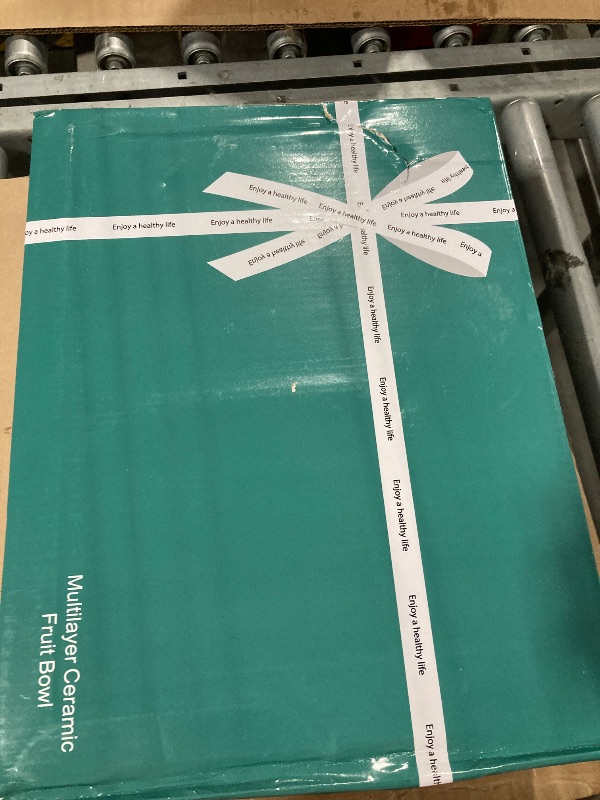 Photo 1 of **MISSING A dish**
Lifevc 3 Tier Ceramic Fruit Bowl for Kitchen Counter,Tiered Fruit Basket for Countertop, Serving Tray for Food, Vegetable, Cake, Dessert in Party(Dark Green)