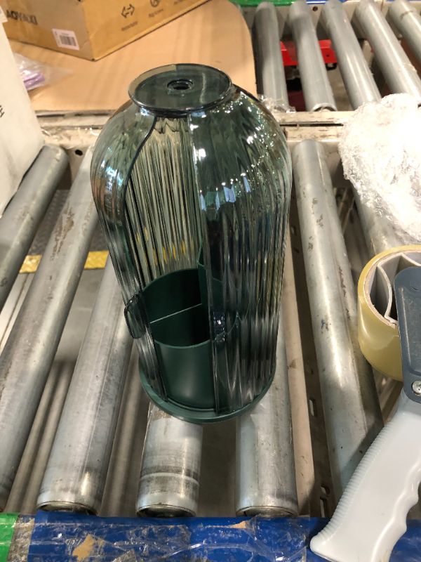 Photo 1 of ***MINOR DAMAGE****GAXmi Makeup Brush Holder with Lid Cosmetic Tools Organizer 360 Rotating Waterproof Dustproof Beauty Brushes Storage for Vanity, All Green