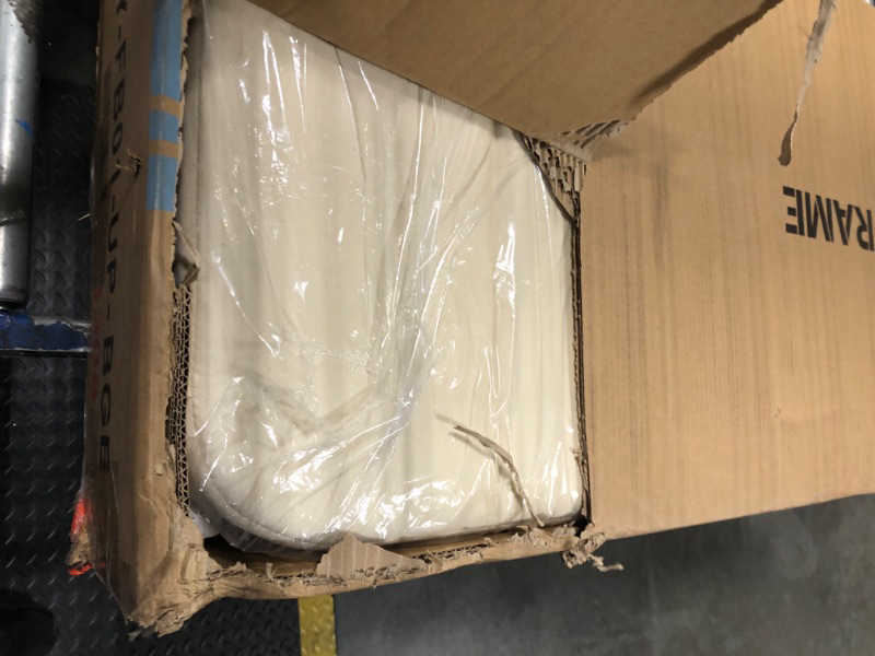 Photo 1 of ***IT IS UNKNOWN IF IT HAS MISSING PARTS***VECELO Full Size Upholstered Bed Frame with 4 Drawers and Headboard, Velvet Platform Storage Bedframe, Wooden Slats Support, No Box Spring Needed,Beige