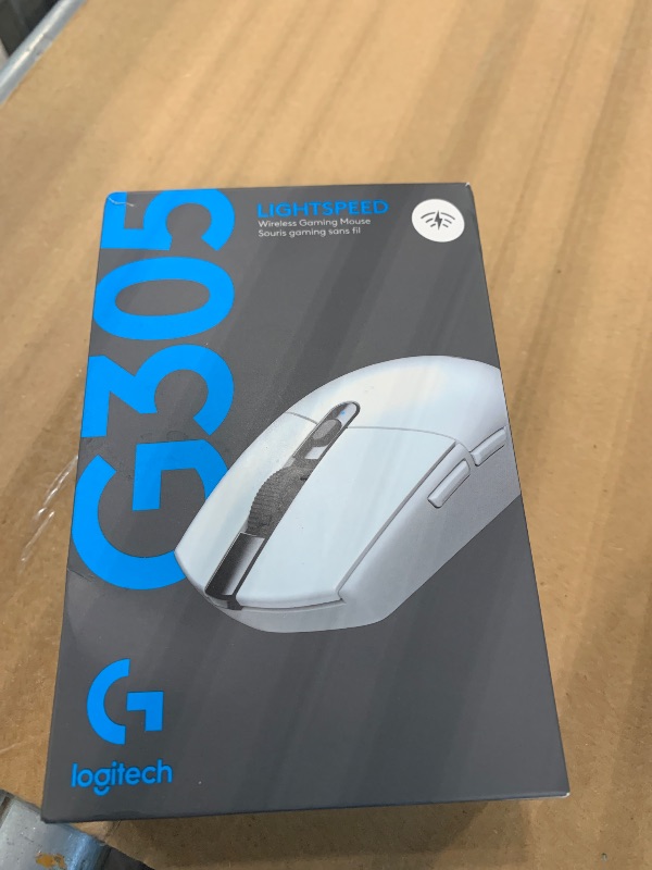 Photo 1 of Logitech G305 LIGHTSPEED Wireless Gaming Mouse, Hero 12K Sensor, 12,000 DPI, Lightweight, 6 Programmable Buttons, 250h Battery Life, On-Board Memory, PC/Mac - White