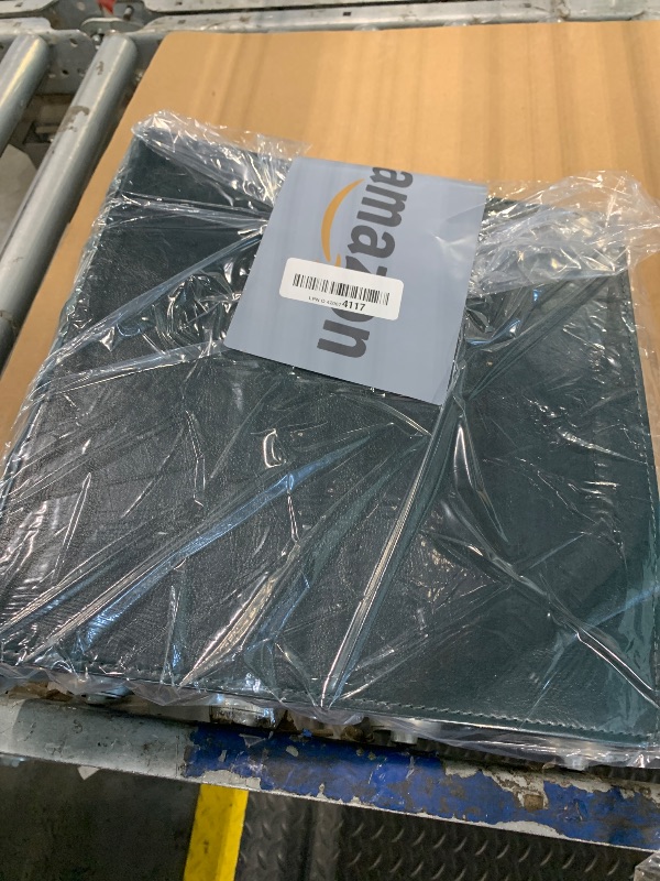 Photo 1 of ****COVER IS BENT****LETVPVOW Vintage Hardback 3 Ring Binder 2 Inch, Professional Leather Binder 3 Ring, Three Ring Binders Fits 8.5" x 11", D Ring Binders for Photo Album, Home, School and Office Supplies- Dark Green