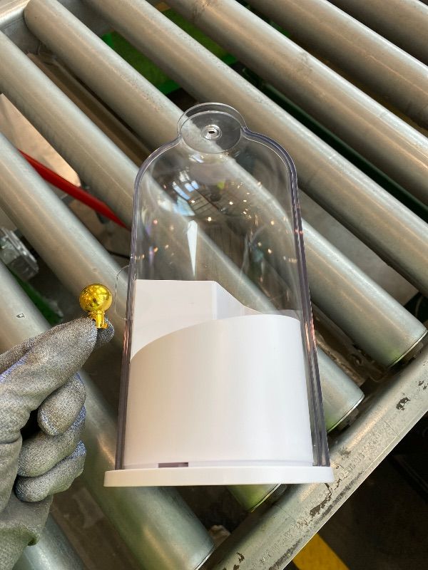 Photo 1 of *Major Damaged* Delamu Toothbrush Holders with 360° Smooth Rotating Base, 3 Slots Bathroom Organizer Countertop with Sliding Lid, Brush Toothpaste Holder Makeup Brush Organizer for Vanity, White