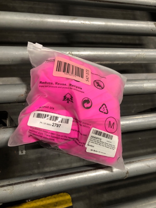 Photo 1 of ****ONLY SHORTS****Pink Queen High Waisted Shorts Tankini Set Women Cute Bathing Suit Two Piece Swimsuit for Ladies Beach Wear with Pockets Hot Pink M