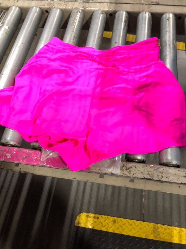 Photo 1 of ****ONLY SHORTS****Pink Queen High Waisted Shorts Tankini Set Women Cute Bathing Suit Two Piece Swimsuit for Ladies Beach Wear with Pockets Hot Pink M