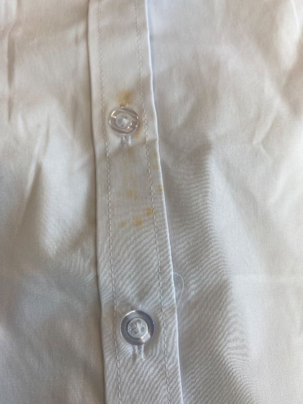 Photo 1 of ***SMALL STAINS*** siliteelon Womens Button Down Shirt Dress Shirts Cotton Long Sleeve Wrinkle Free Work Office Shirt Regular Fit Blouse Top White XS