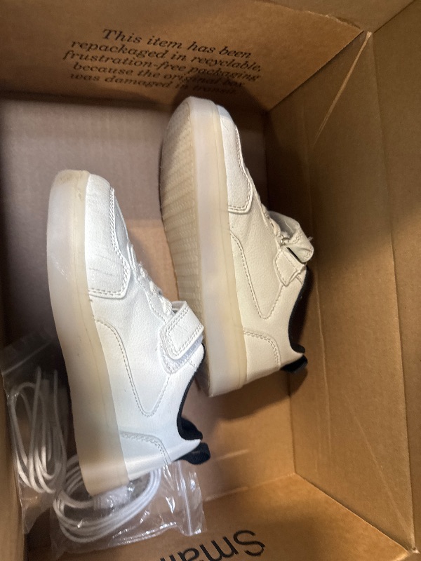 Photo 1 of * needs cleaned*The Children's Place,boys,Sneakers,and Toddler Uniform Low Top Sneakers,White,3 Big Kid USED 