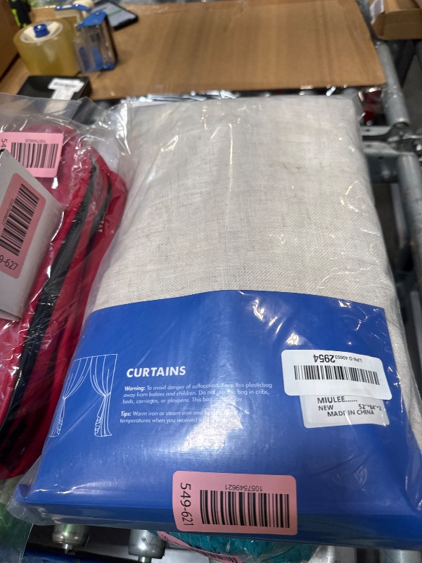 Photo 1 of **1 PANEL** MIULEE Natural White Linen Curtains 84 Inch Long for Bedroom Living Room, Soft Thick Linen Textured Window Drapes Semi Sheer Light Filtering Rod Pocket Back Tab Neutral Farmhouse Cream Ivory 2 Panels