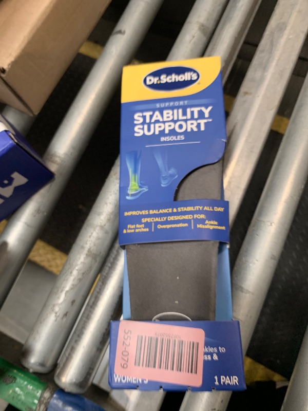Photo 1 of ?Dr. Scholl's Stability Support Insoles, Flat Feet & Overpronation Low Arch Support, Improves Balance & Stability, Motion Control, Trim Inserts to Fit Shoes, Women's Size 6-10