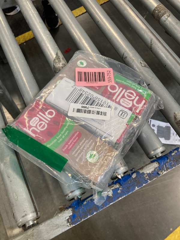 Photo 1 of Hello Natural Watermelon Flavor Baby & Kids Fluoride Free Toothpaste, Vegan, SLS Free, Gluten Free, Safe to Swallow for Baby and Toddlers, 4.2 Ounce (Pack of 3)