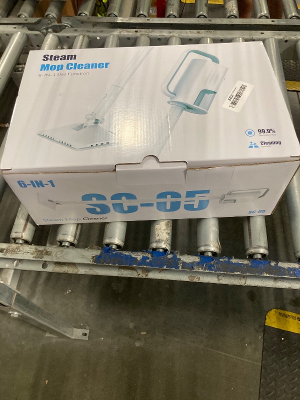 Photo 1 of Steam Cleaner, 6 in1 Rotated Steam Mop Cleaner with 2 Modes, 2 Microfiber Pads, 400ML Removable Tank, 23FT Power Cable, Detachable Steam Mops for Floor, Laminate Floor, Tiles Cleaning (Light Blue)