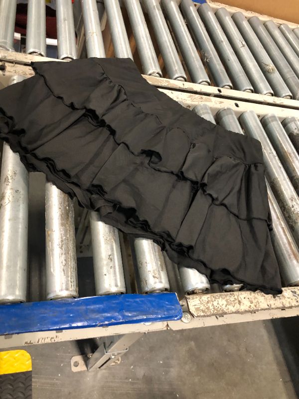 Photo 1 of ***ONLY BOTTOM***SOFIA'S CHOICE Women's Ruffle Layered Low Elastic Waist Mini Skirts with Inner Shorts Black XX-Large