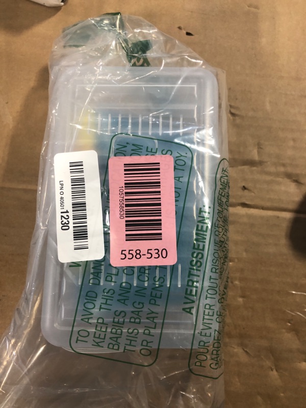 Photo 1 of ***CRACK ON SIDE***H4D Index Card Holder 4x6 Inches with 25 Plastic Dividers, Clear