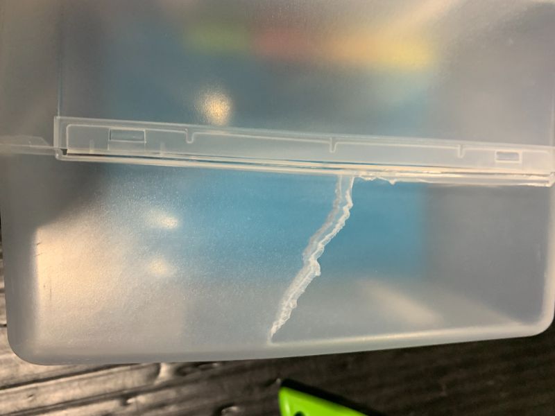 Photo 1 of ***CRACK ON SIDE***H4D Index Card Holder 4x6 Inches with 25 Plastic Dividers, Clear