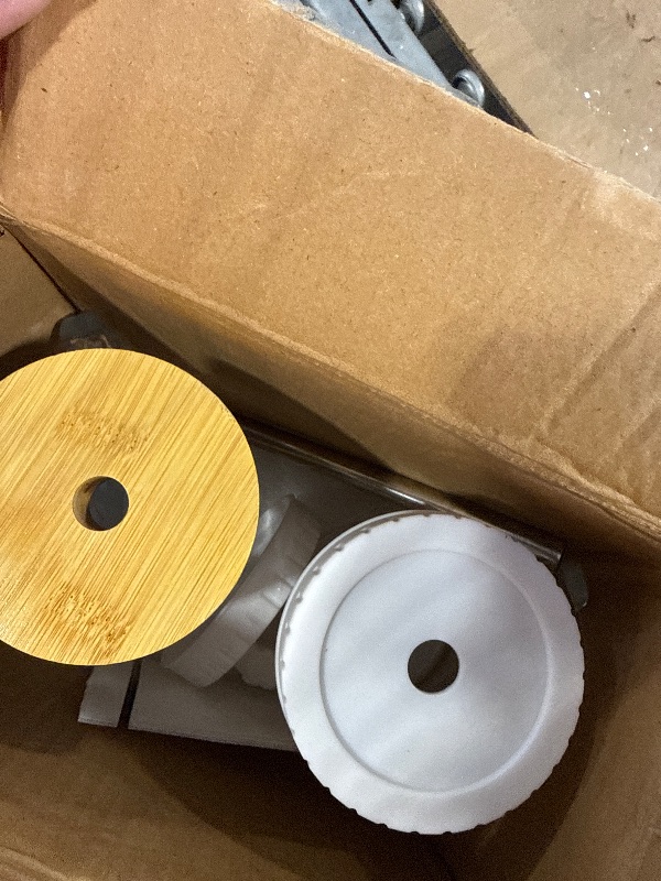 Photo 1 of **MISSING PICESE***Birity 24oz Glass Cups with Lids and Straws,Glass Tumbler with Handle,2 set–Reusable Glass Ice Coffee Cups with Lid and Straw for Smoothies,Tea,Juice,Boba Cup for Cold & Hot Drinks,Travel Cup